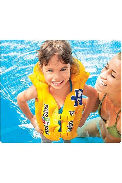 rexa Pool School Deluxe Swim Vest – Adjustable Safety Floatation Vest for Kids Learning to Swim