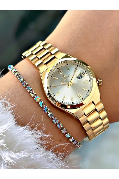 Bentini Women's Wrist Watch with Steel Band - Waterproof, Calendar, 2-Year Warranty