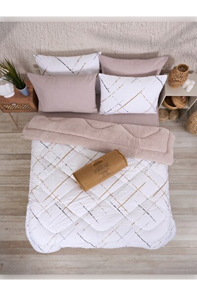 argehome Διπλό σετ ύπνου Welsoft Διπλής όψης Wellsoft Fluffy Fleece Πάπλωμα και εφαρμοστό σεντόνι