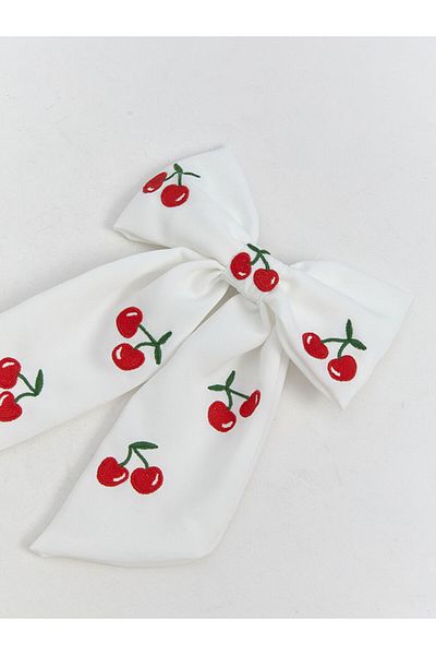 LC Waikiki Mixed Bow Detailed Cherry Printed Girl's Buckle