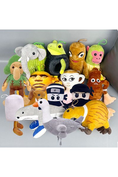 victiny New Creative Italian Brainrot set 5 breloc figurine cu inel