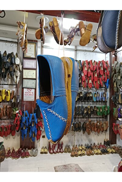 Osmanlı Yemeni Dünyası Osmanlı Yemeni Dünyası Yemeni (Çarık), Osmanlı Yemeni Dünyası, Deri Yemeni, Mavi Renk.