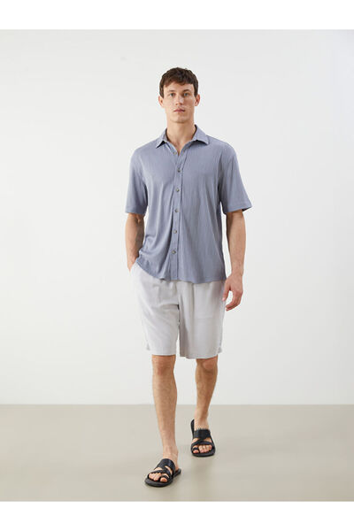 LC Waikiki Rmz Gi̇yi̇m Farkiyla Standardfit Linen Blend Men's Shorts