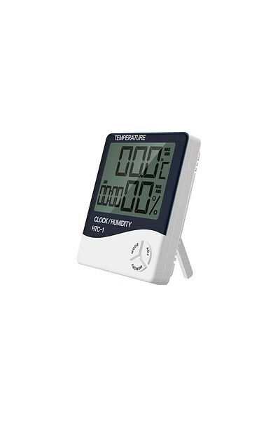 divendi-ro Clock, Thermometer and Hygrometer HTC 1, 3 in 1, Temperature, Weather Station, Humidity, Alarm