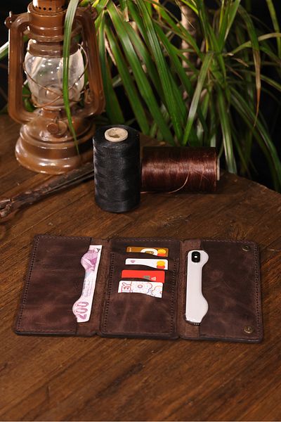 Derimoda Genuine Leather Handmade Long Wallet – Unisex Luxury Model
