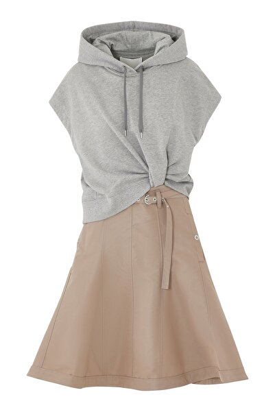 3.1 Phillip Lim Hooded Dress with Flounce Skirt Casual Chic and Comfort