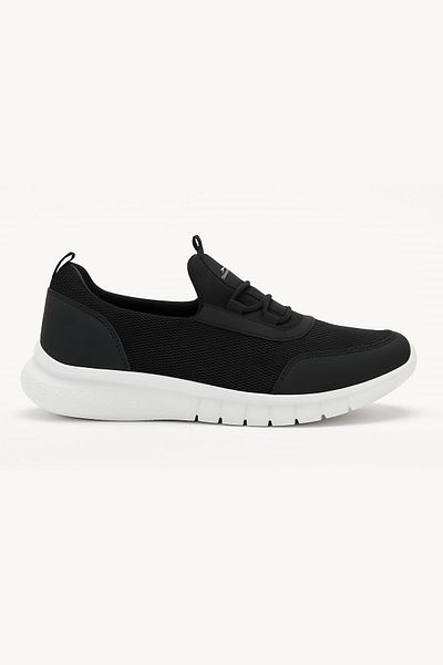 Slazenger Avenge Black White Women's Daily Walking & Running Shoes Comfortable Slip-On