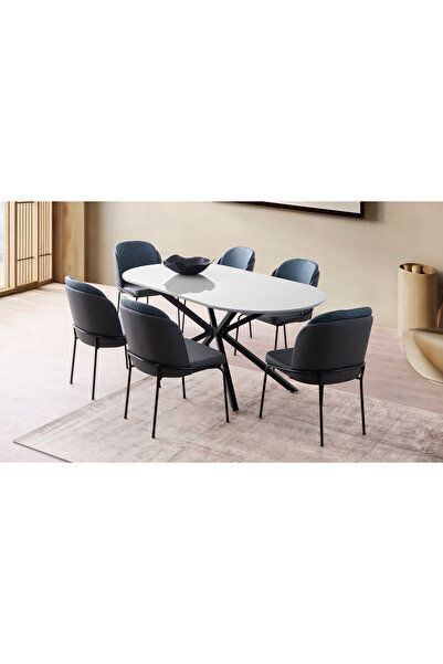 Levent Mobilya Aksesuar LİRONA MASA, SİS GRİ, 180x90