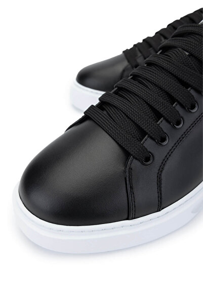 Roberto Cavalli Men's Genuine Leather Black Sneakers & Sports Shoes