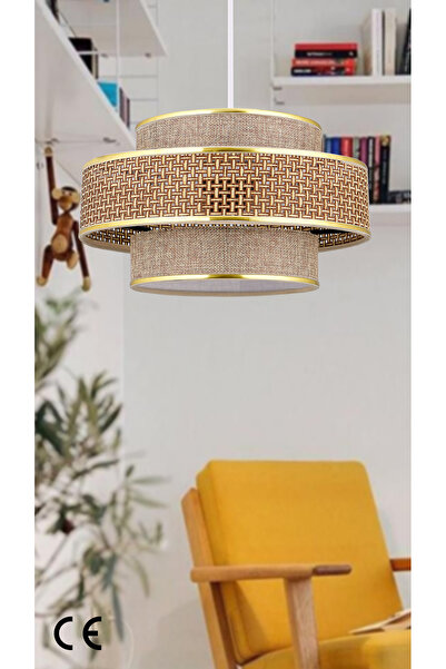 Emg DesiGn Doğal Hazeran Rattan 3 Katlı Pasta Sarkıt Avize Çocuk Odası Yatak ...