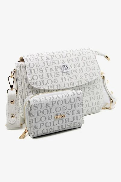 Just Polo Luxury New Season Long Strap Women's Hand and Shoulder Bag Wallet Combination