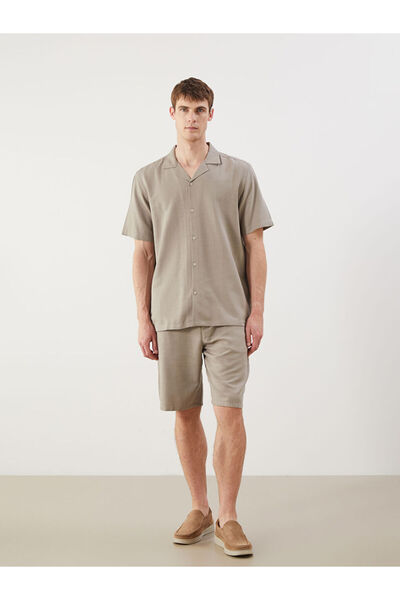 LC Waikiki Sort pentru bărbați cu aspect de in, model standard, sezon nou - S...