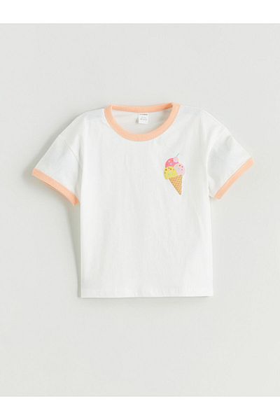 LC Waikiki Lemon Juice Printed Girl's T-Shirt and Shorts 2-Piece Set