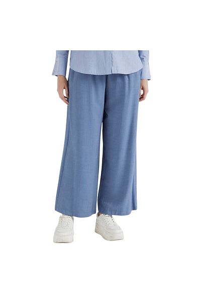 Armine Pantaloni albaștri cu talie elastică pentru femei 25YT236