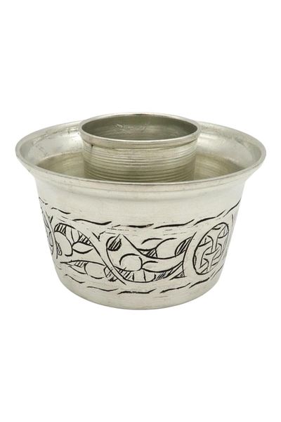 Okya Home Handmade Copper Rakı Cooler – “Ehli Keyif” | Traditional Anatolian Design | Silver Color