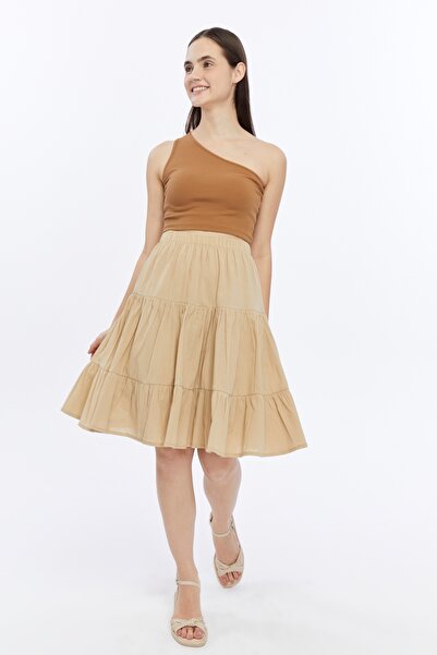 MAKSEN TEKSTİL %100 PAMUK KUMAŞ MİDİ BOY ŞORT ETEK