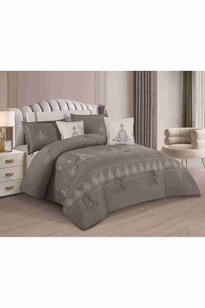 XI DUO A luxurious king-size double bed sheet set, made of microfiber, to give you comfort and elegance in your room, measuring 240*260 cm.