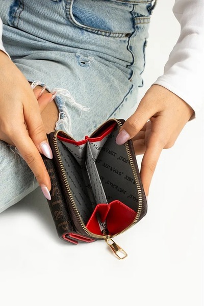 Just Polo Luxury New Season Long Strap Women's Hand and Shoulder Bag Wallet Combination