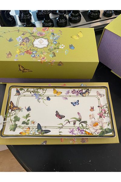 Dekordan House Muse Garden 2 Piece Rectangular Plate 30X15 cm
