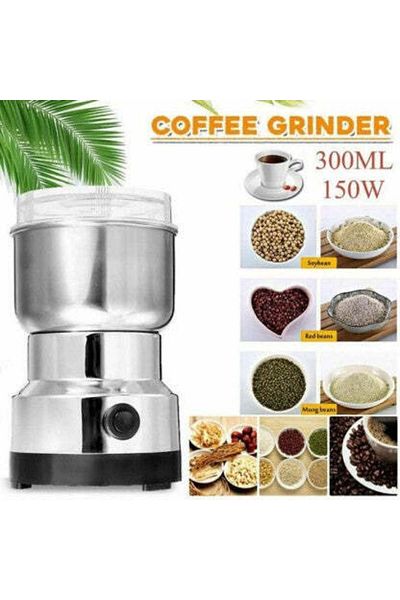divendi-ro Electric grinder for coffee and other food with 200W power, capacity 50g, silver