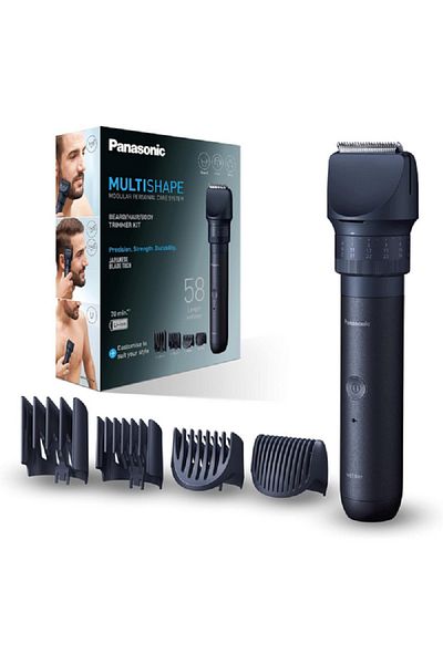 PANASONIC Multishape Waterproof Beard Hair and Body Trimmer for Men Black Dimensions 14.5 x 4.3 x 4.4 cm