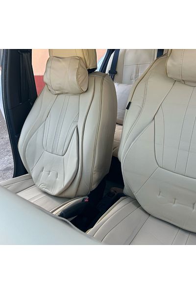 TodayShop Set Huse Universale Pentru Scaune Auto, Față Și Spate, Bej, Include Husă Pentru Volan Și Husă Auto