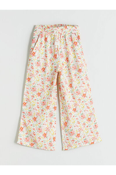 LC Waikiki Lcw Kids Mixed Elastic Waist Floral Girls' Trousers