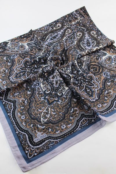 Valino 120x120 Ethnic Pattern Μεγάλο Μαντίλι Βαμβακερό Φουλάρι Μεγάλο Μέγεθος Vintage Φουλάρι Λιλά