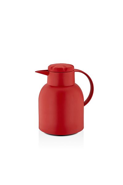 Leila 1 Lt Red Thermal Insulated Tea and Cold Water Thermos (Glass Inside)