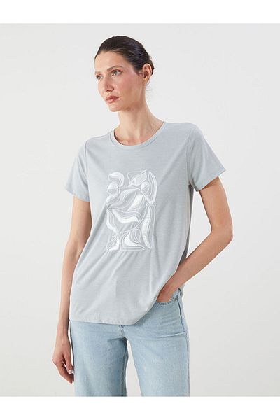 LC Waikiki New Season Crew Neck Printed Women's T-Shirt - S5K139Z8