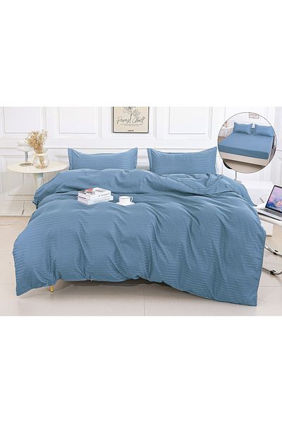 CHIRASO CHIRASO bedding set, Thin Damask, Fitted Sheet 180x200+30cm, Duvet Sheet and 2 Pillowcases