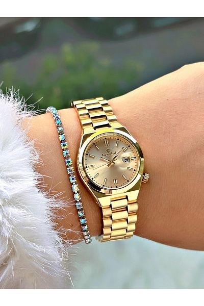 Bentini Women's Wrist Watch with Steel Band - Waterproof, Calendar, 2-Year Warranty