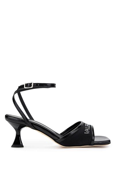 Mario Valentino Women's Leather & Textile Black High Heels