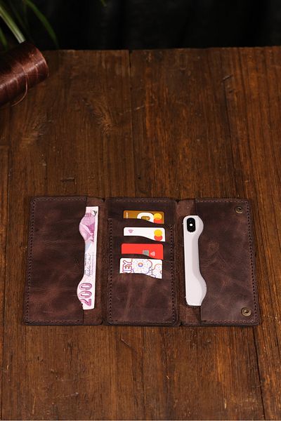 Derimoda Genuine Leather Handmade Long Wallet – Unisex Luxury Model