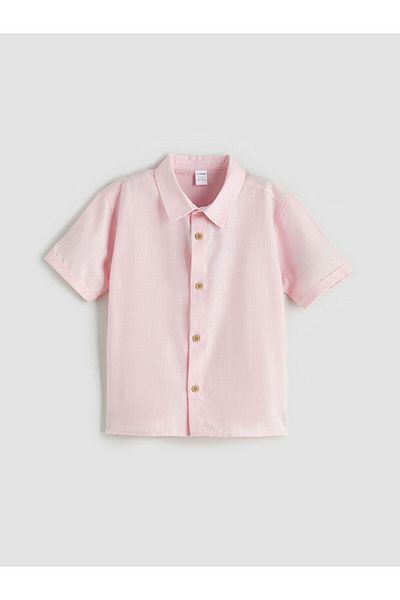 LC Waikiki Pink Basic Boy's Poplin Shirt