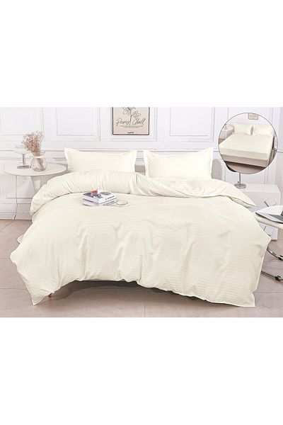 CHIRASO CHIRASO bedding set, Thin Damask, Fitted Sheet 180x200+30cm, Duvet Sheet and 2 Pillowcases