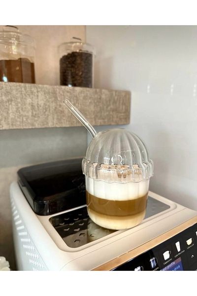CEZVE HOME 1 Piece Mica Plastic Heat Resistant Straw Pinterest Cup Coffee and Presentation Cup 430 ml