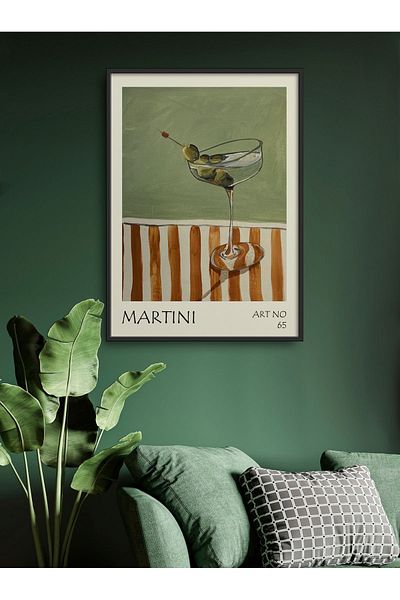 hediyenebak Pictură cu un singur cadru Martini Art Poster Painting