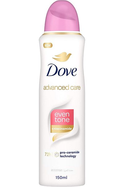 Dove Advanced Care, Antiperspirant Deodorant Spray, Even Tone, 72H Sweat & Odor Protection & Moistur