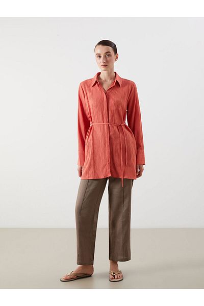 LC Waikiki Orange Textured Women's Shirt Tunic