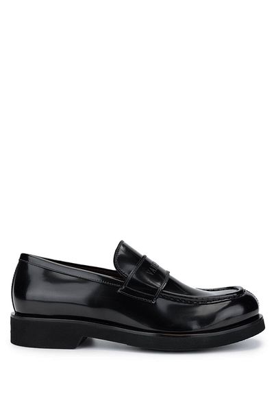 Valentino Men's Genuine Leather Black Loafer Shoes