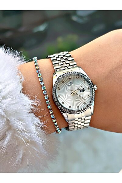 Bentini Women's Wrist Watch with Steel Band - Waterproof, Calendar, 2-Year Warranty