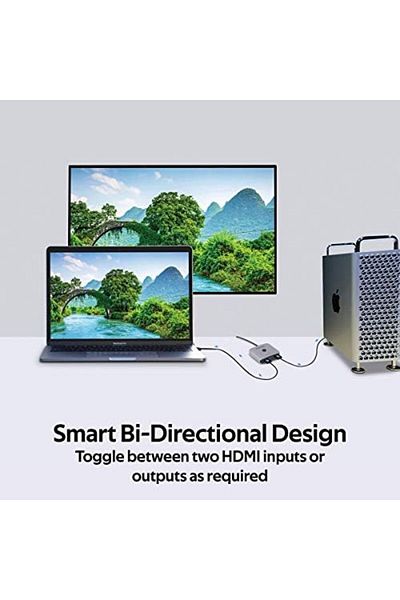Promate Premium Ultra HD 60Hz Bi-Directional 4K Splitter HDMI Switch
