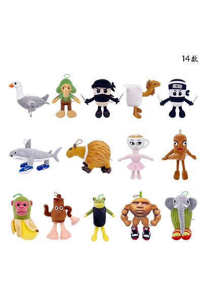 victiny New Creative Italian Brainrot set 5 breloc figurine cu inel