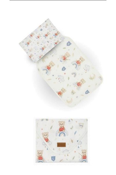 Sinada 100% Cotton Teddy Bear Baby Diaper Cushion