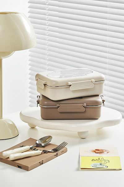 Vadi Stainless Steel Lunch Box Storage Container with Leakproof Locking Compartment Lid
