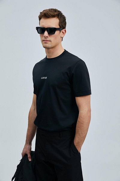 Lufian Marcus Men's Black T-Shirt (111020235)
