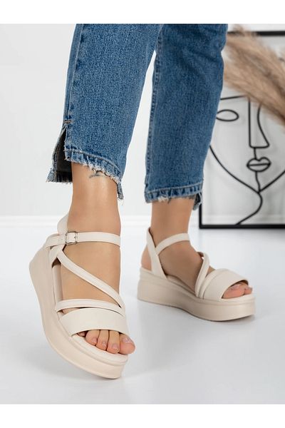 mei Sandale Dama cu Platforma 5H18 Bej | Mei