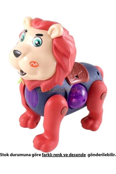 TOYSTURKA Işıklı Müzikli Pilli Yürüyen Aslan