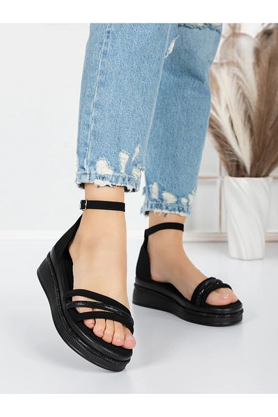 mei Sandale Dama cu Platforma 5HXS8 Negru | Mei